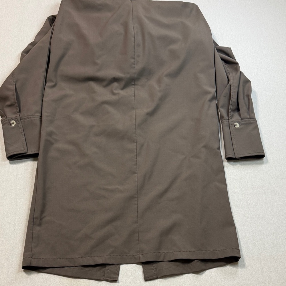 Zara Brown Long Sleeve Dress with Button Detail - Picture 11 of 11